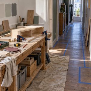 Croquis du couloir avant la déco : dessiner les usages pour un passage long et étroit